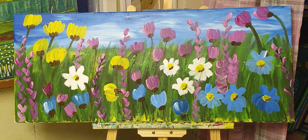 Inred ditt hem med en tavla med blommor på av Anilaart