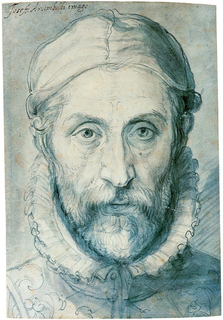Arcimboldo "Självporträtt" (ca. 1593), ritning 22 x15 cm /Nationalgalleriet, Prag